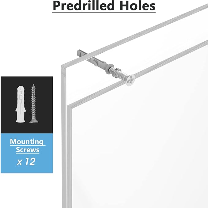 MaxGear Acrylic Sign Holder 11 x 17 inches Wall Mount Sign Holder with Screws Clear Plastic Wall Acrylic Frame for Office, Home, Store, Restaurant, Letter Size: 11 x 17 in, Acrylic, Vertical, 6 Pack