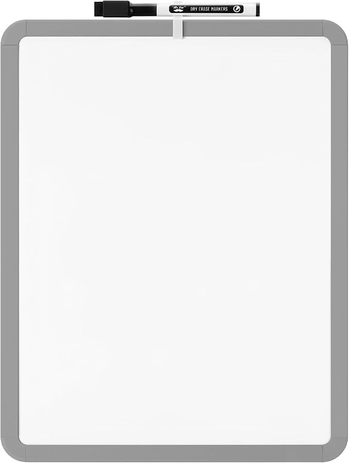 Mr. Pen- Dry Erase Board, 14” x 11” with a Black Dry Erase Marker, Gray Frame, Small White Board, White Board for Kids, White Board for Students, Small Dry Erase Board, Mini White Board