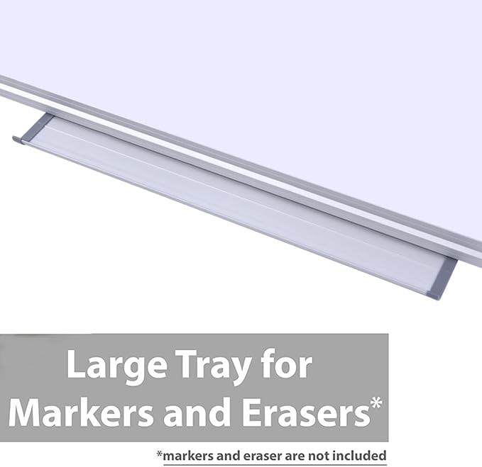 36 x 24 inch Magnetic Dry Erase Board, DexBoard Mall-Mounted Aluminum Frame White Board with Pen Tray, Dry Erase Marker Whiteboard for Office, School and Home Usage