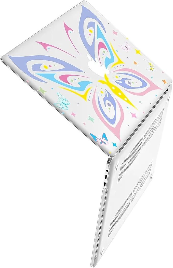 Compatible with 16.2 Inch MacBook Pro 2485/A2780, Colorful Butterfly Hard Plastic Shell Cover Case