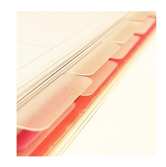 6 Clear Blank Binder Dividers for Discbound Planners Semi-Transparent (7-Disc Mini (4.5 x 7 in))
