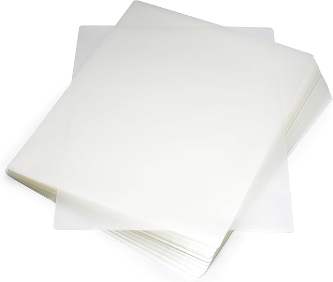 Amazon Basics Clear Thermal Laminating Plastic Paper Laminator Sheets - 11.5 x 9.0-Inch, 100-Pack, 3 mil