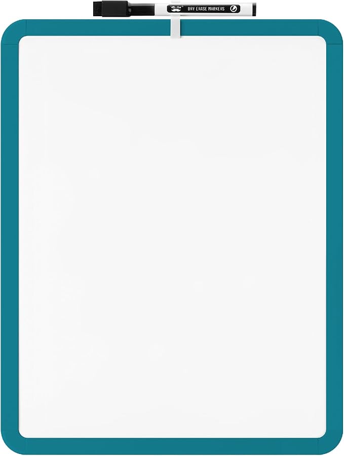 Mr. Pen Dry Erase Board - 14' x 11' with Black Dry Erase Marker, Green Frame, Mini White Board for Kids and Students