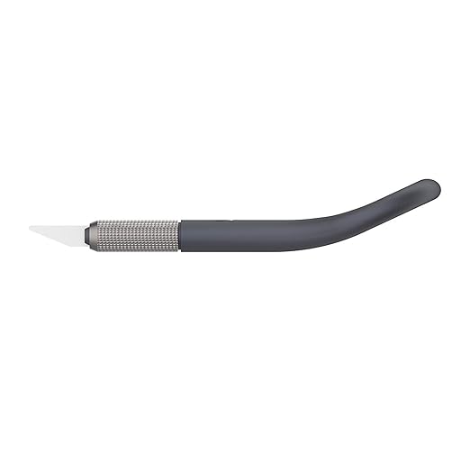 Slice 10580-CS Precision Knife, Unique Handle with Finger Grip, Precise Control, Detailed Cuts, Finger Friendly, Lasts 11x Long as Metal (12 Pack), Black