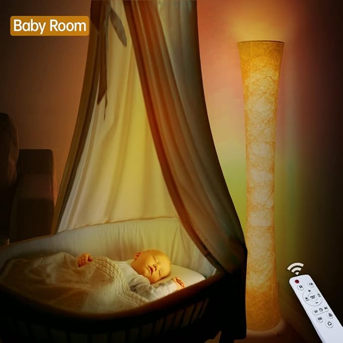 Smart Led Floor Lamps, RGB Color Changing with APP & Remote Control, 62 Inch DIY Mode Music Sync Standing Modern Corner Lamp Decor for Living Room Bedroom Game, 1 Piece