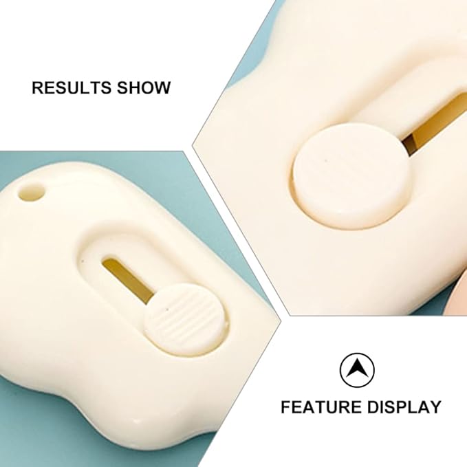 DOITOOL 3 Pieces Mini Utility Knives Cloud Shaped Box Cutter Mini Retractable Letter Opener Envelope Slitter Carton Opener Box Cutter with Hanging Hole for Office and Home Use