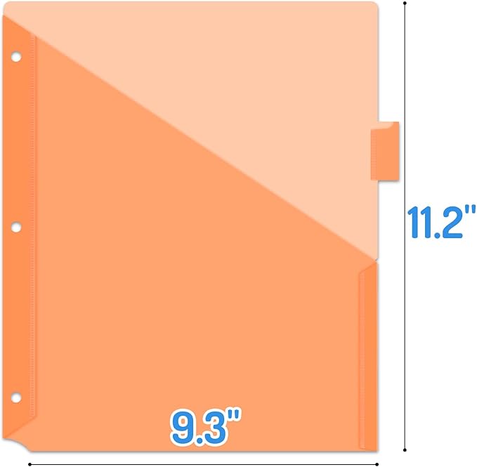 Forvencer 48 Count Dividers with Pockets, 8 Tab Dividers for 3 Ring Binder with Pockets, Subject Dividers with Pockets, Premium Quality Notebook Dividers with Pockets, Vibrant Color, 6 Sets