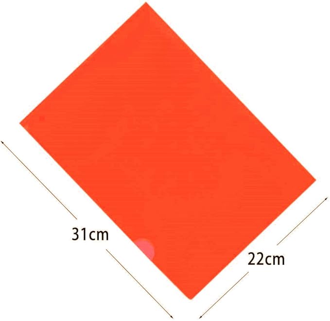 L-Type Plastic Folder Safe Project Pockets Transparent Clear Document Folder 12pcs for A4 paperPlastic Paper Jacket Sleeves in Assorted Project Folders（red）