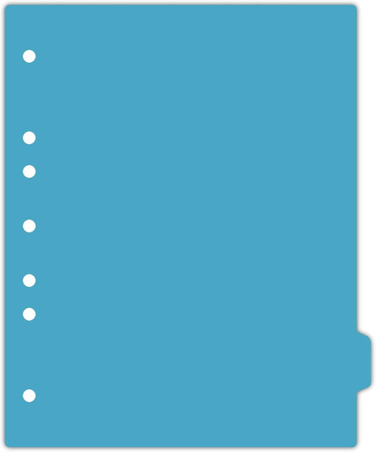 Carstens - Heavy Duty Plastic Ring Binder Dividers, Side Tab, 1/9 Cut, Tab 8 Position, US Letter, Blue, Pack of 10, (2618-08) - Ideal Medical Chart Dividers or Index Tabs for 3 Ring Binders