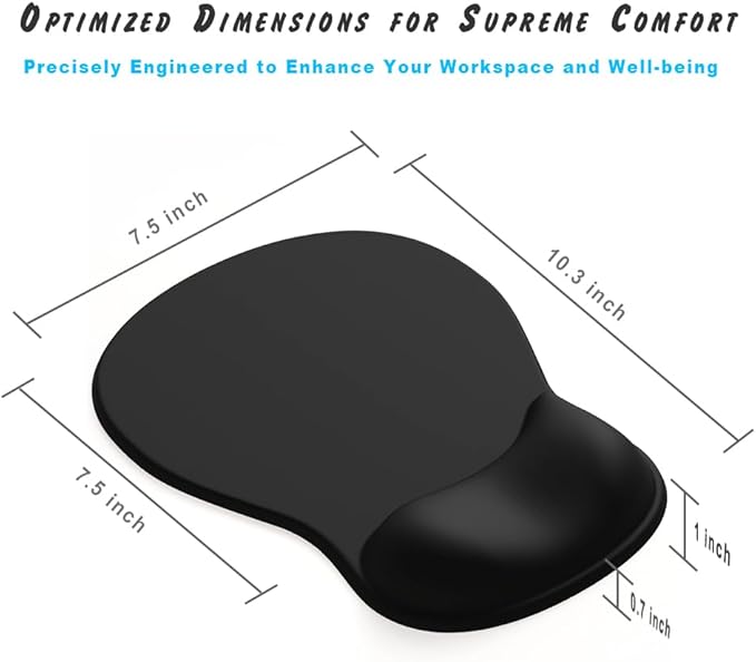 ErgoComfort Gel Wrist Rest Mouse Pad-Ergonomic Office Mousepad with Wrist Support-Non-Slip, Design Desk Accessories Mat for Home&Game Decor (08Sage Harmony)