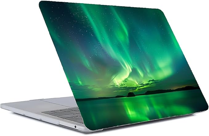 Compatible with 15 Inch MacBook Air A2941 M2 2023, Iceland Green Aurora Hard Plastic Shell Cover Case