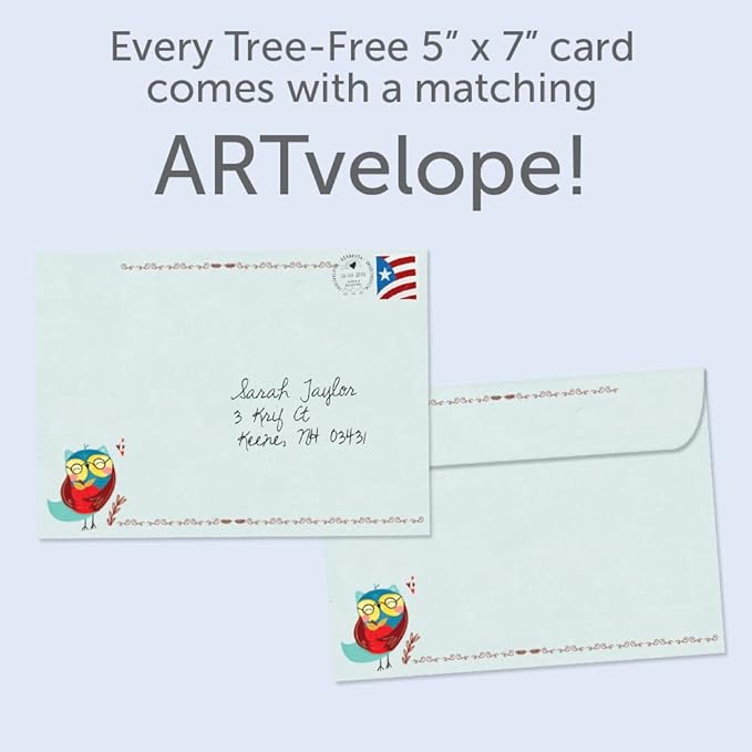 Tree-Free Greetings Teacher Appreciation Cards - Artful Designs - 1 Card + Matching Envelopes - Made in USA - 100% Recycled Paper - 5"x7" - Heartfelt, For Teacher, Teacher Definition (GO64414)