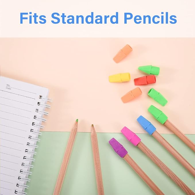Sooez 120 Pack Pencil Top Erasers, Cap Pencil Eraser Toppers, Studying Supplies for Teachers Classroom Must Haves Pencil Erasers, 7 Colors