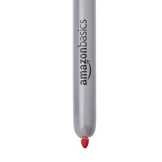 Amazon Basics Permanent Markers, Retractable, 12 Count, Art Supplies for Home, School, and Office Use, Assorted
