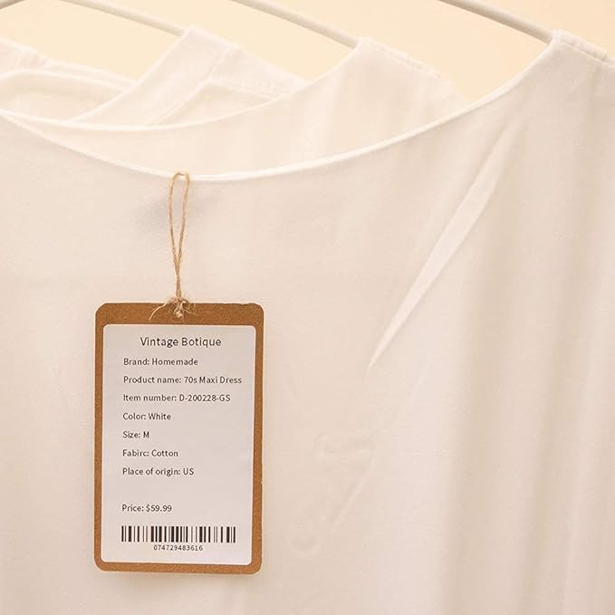 Phomemo [6x100 pcs]Original Labels for M110 M220 M221 M120 M200, 1.97''x3.15'' (50x80mm), 6 Rolls, 100 Label/Roll, Square, White,Self-Adhesive Thermal, for Clothing, Ingredient, Logo, Barcode, Address