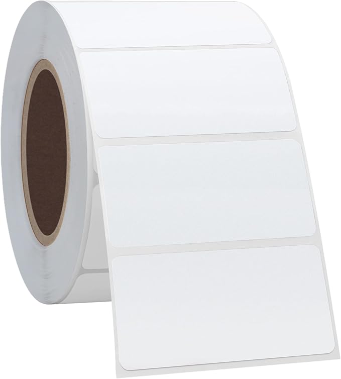 Hybsk 2x1 inch Direct Thermal Labels for Barcodes, Address, Compatible with Rollo Label Printer & Zebra Desktop Printers (2"x1",White)
