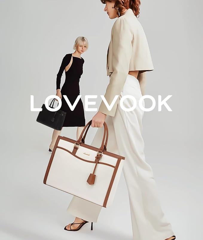 LOVEVOOK Laptop Tote Bag for Women, Office Work Bag Briefcase fit for 15.6 inch Laptop, Large Capacity Teacher Bag Handbag