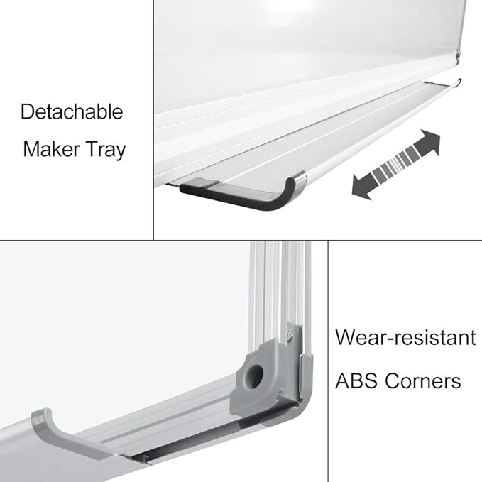 XIWODE Large Magnetic Dry Erase Board，Whiteboard for Wall, 36 x 60 inches, Whiteboard Marker Board Writing Board，Silver Aluminum Frame, Durable,Whiteboard for Home School & Office