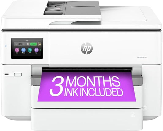 HP OfficeJet Pro 9730e Wide Format Wireless All-in-One Color Inkjet Printer, Print, scan, Copy up to 11x17', ADF, Duplex Printing Best for Office, 3 Months of Instant Ink Included (537P6A)