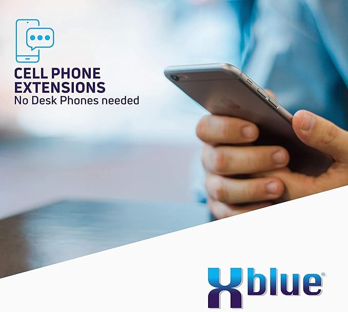 XBLUE QB1 System Bundle with 6 IP8g IP Phones Including Auto Attendant, Voicemail, Cell & Remote Phone Extensions & Call Recording