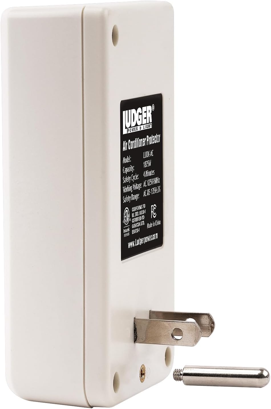 Ludger Power Surge Protector (LUDX-AC), ETL Certified, Reliable Protection, 4-Minute Safety Cycle, 3 Modes LED Indicator, 2/3 Prong Outlets, Fire-Resistant