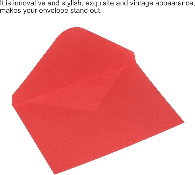 PATIKIL Mini Envelopes, 50 Pack Gift Cards Business Cards Envelope for Greeting Weddings, Red