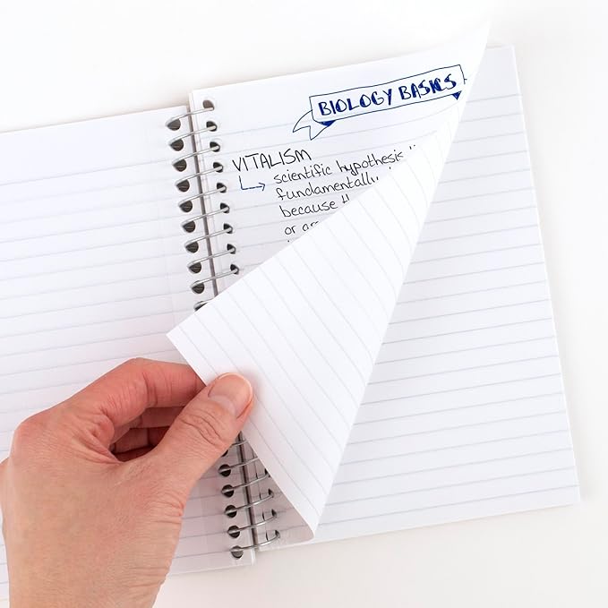 Five Star Spiral Notebook, 1 Subject, College Ruled Paper, 7" x 4-3/8", Personal Size, 80 Sheets, Blue (450048CG1-ECM)