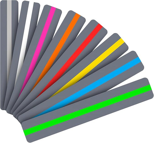 Guided Reading Strips/Colored Overlay/ Highlight Strips/Highlighter/Bookmark/ Assorted Colors Help with Dyslexia for Children and Teacher Supply Assistant (8 Pack)