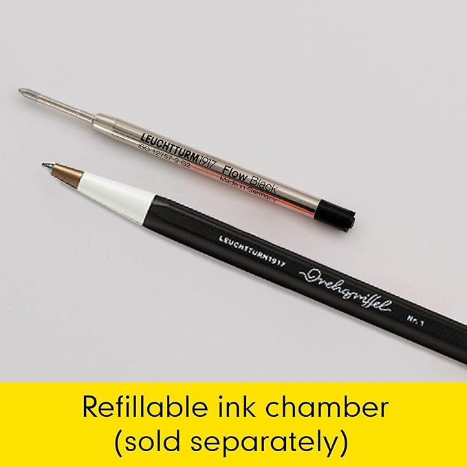 LEUCHTTURM1917 - Drehgriffel Writing Pen (Lemon) - Ballpoint Pen with Royal Blue Ink Included