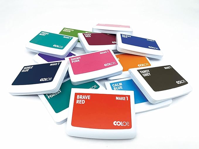 COLOP Make Series, Ink Stamp Pads, with Non-Toxic Premium Ink, Water-Based Acid-Free (Fancy Grey, Make 1-1-15/16" x 3-1/2")