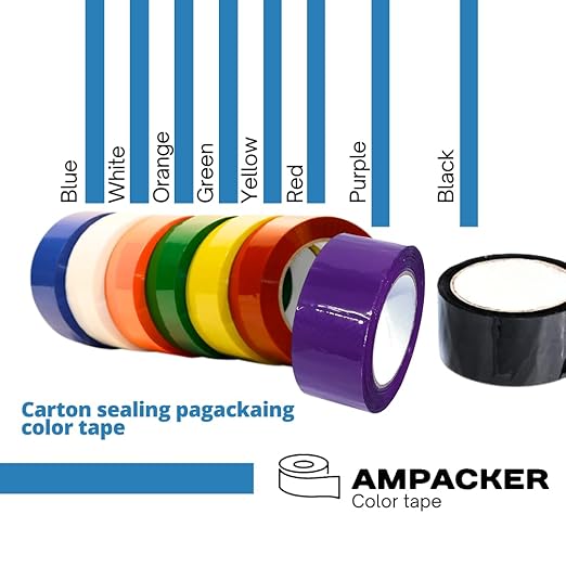 Heavy Duty Packaging Color Tape for Shipping,Packing and Moving 3" Wide x 2.0 Mil Thick -110 Yrd Roll -Acrylic Adhesive Tape for Box Sealing. (1 Roll, Orange, 3" Wide x 110 yds)