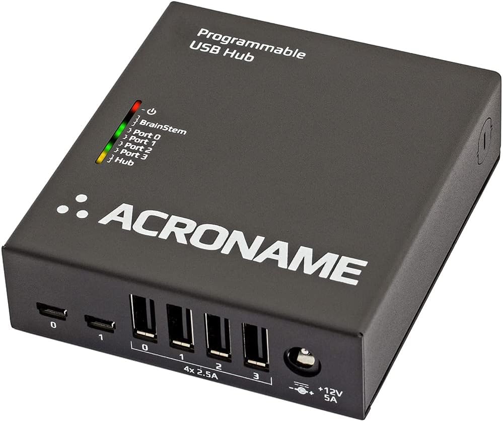 Managed USB Switch/Hub 2 Computers - 4 Port, Fast Charge (2.5A), Industrial Grade, Programmable Compatible with Mac/Windows/Linux USB 2.0