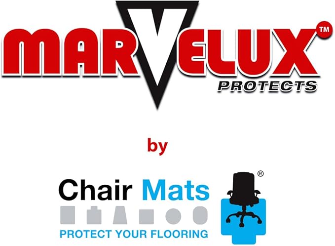 Marvelux Large Office Chair Mat for Low Pile Carpets 48" x 60” Clear Vinyl Protector Mat for Under Desks, Rectangular PVC Carpeted Floor Mat for Gaming Chairs and Computer Desks