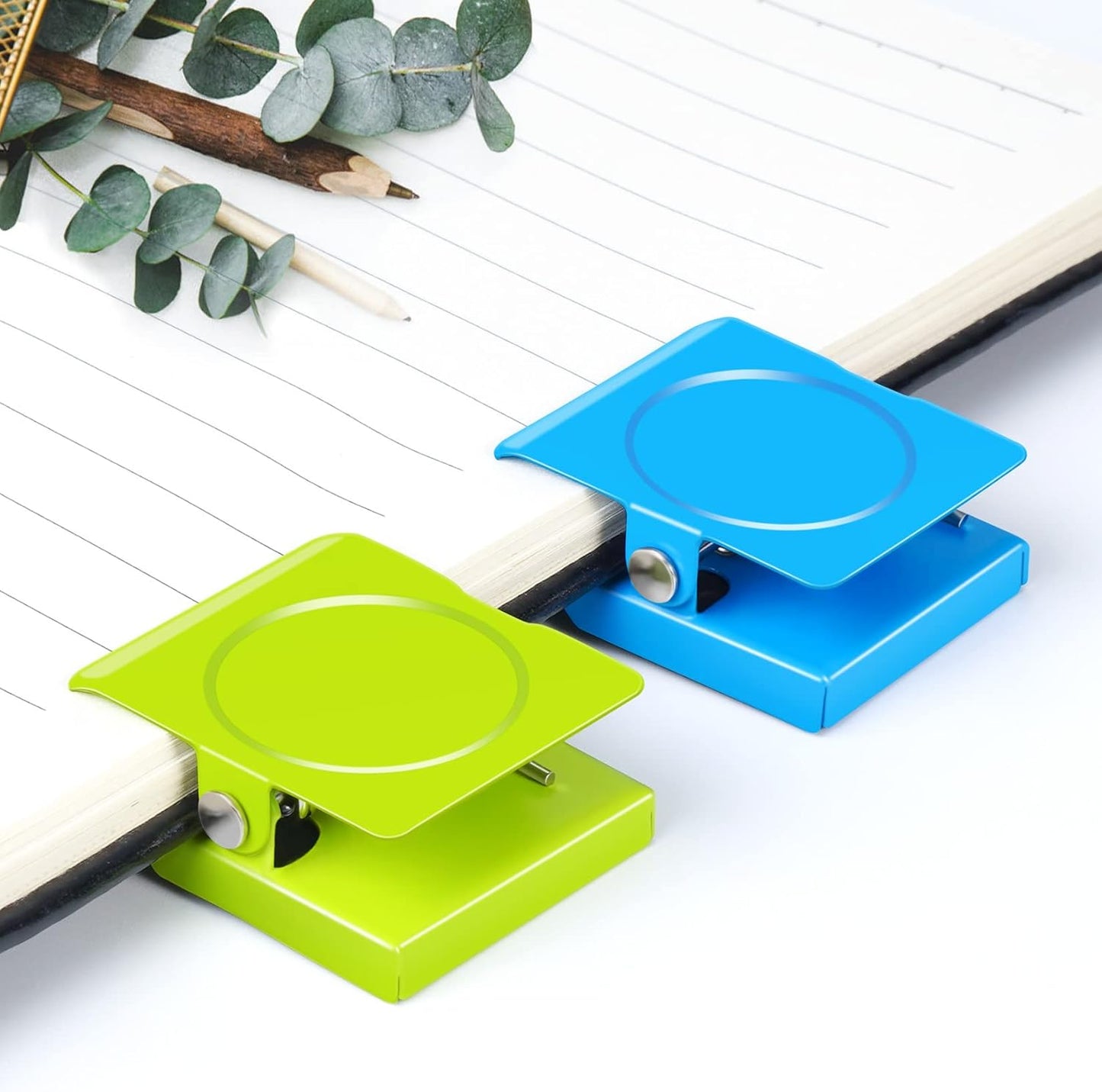 Grtard 12 Pack Magnetic Clips Heavy Duty, Colorful Strong Fridge Magnet Clips Heavy Duty, Metal Magnet Clips for Fridge, clip Magnets, Magnetic Clips for Refrigerator, Locker, Whiteboard, Home, Office