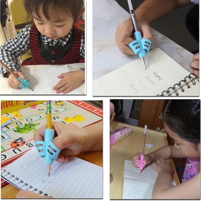 JuneLsy Pencils Grips Pencils Grips for Kids Handwriting Posture Correction Training Writing AIDS for Kids Toddler Preschoolers Students Children Special Needs (12PCS)