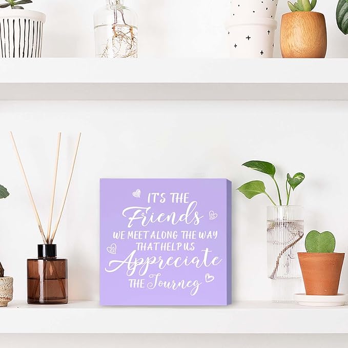 Friendship Gifts for Women Purple Gifts for Friends Office Decor Desk Accessories Purple Decor for Best Friend Home & Office Cute Purple Desk Accessories Gifts for Women