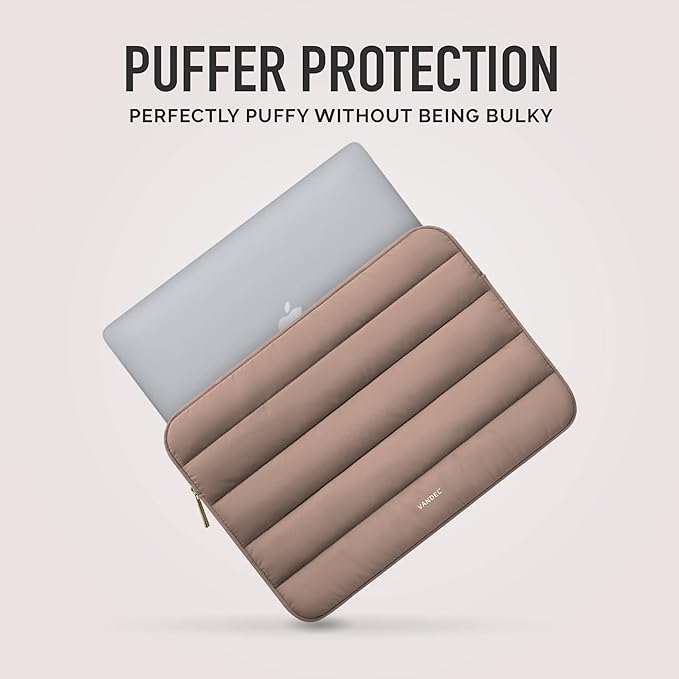 Vandel - Puffy Laptop Sleeve 15-16 Inch Sleeve for Women and Men. College Student Gifts for Christmas, MacBook Pro 16 Inch Case, 15.6 Inch HP Carrying Case Asus/Dell/HP Laptop Case 15.6 Cover