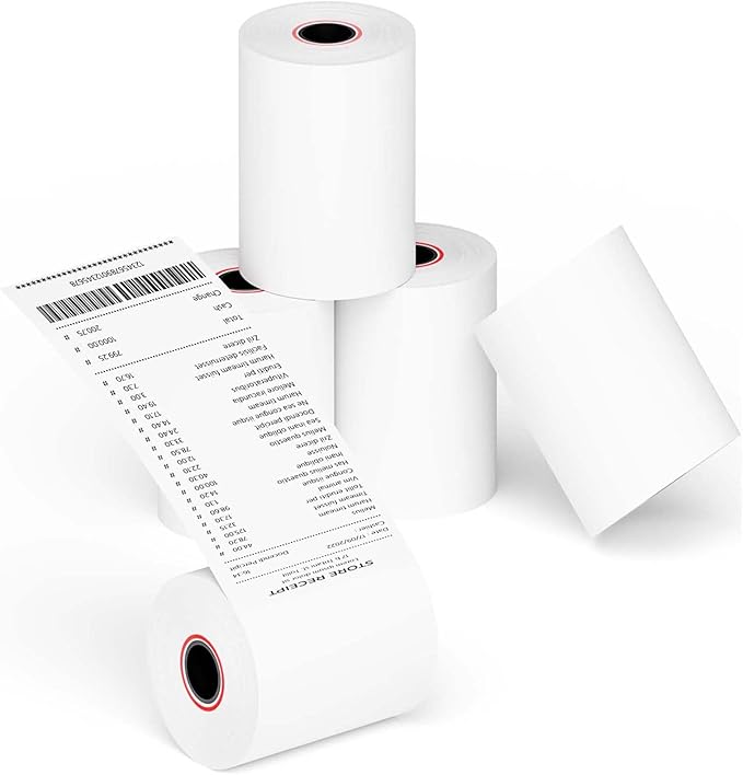 (10 Rolls) 2 1/4 x 50 Thermal Paper Receipt Rolls Premium Quality Paper fits all Credit Card Terminals BPA Free