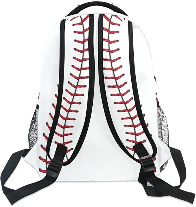 AUUXVA Sports Baseball Print School Backpack for Girls Boys Kids Laptop Backpack Travel Camping Daypack