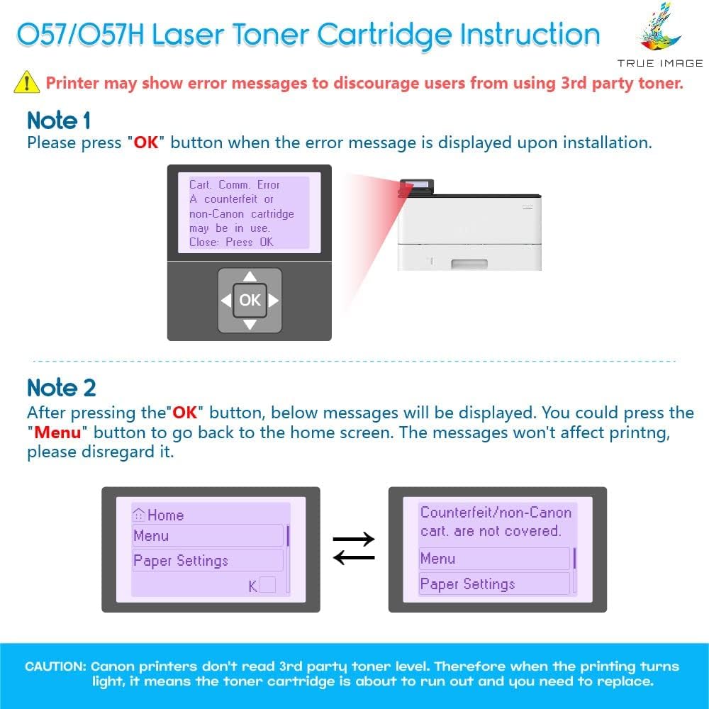 057 057H Black Toner Cartridge: Compatible Toner Cartridge Replacement for Canon 057 057H CRG-057 for ImageCLASS MF445dw MF448dw LBP226dw LBP227dw MF449dw MF445 Laser Printer Ink (Black, 1-Pack)