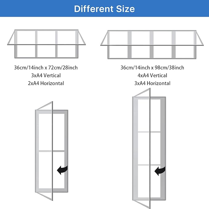 SWANCROWN Lockable Noticeboard Wall-Mounted Bulletin Pin Cork Boards Message Board with Aluminium Frame 28x14 inch