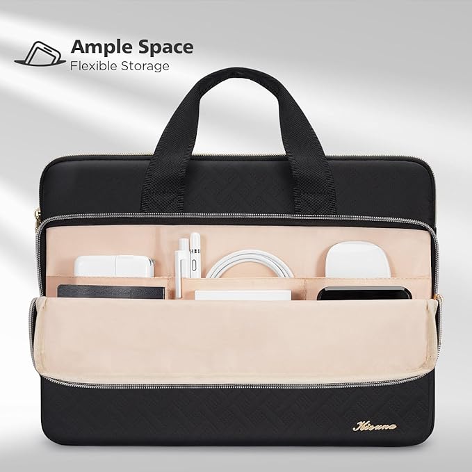 KIZUNA Laptop Sleeve Case 14 Inch Computer Carrying Handbag for 15" MacBook air M3 2024/Lenovo Flex 14/IdeaPad Flex 5/15.4 MacBook Pro/14 Lenovo Yoga Slim 7 Pro X/IdeaPad Slim 3i
