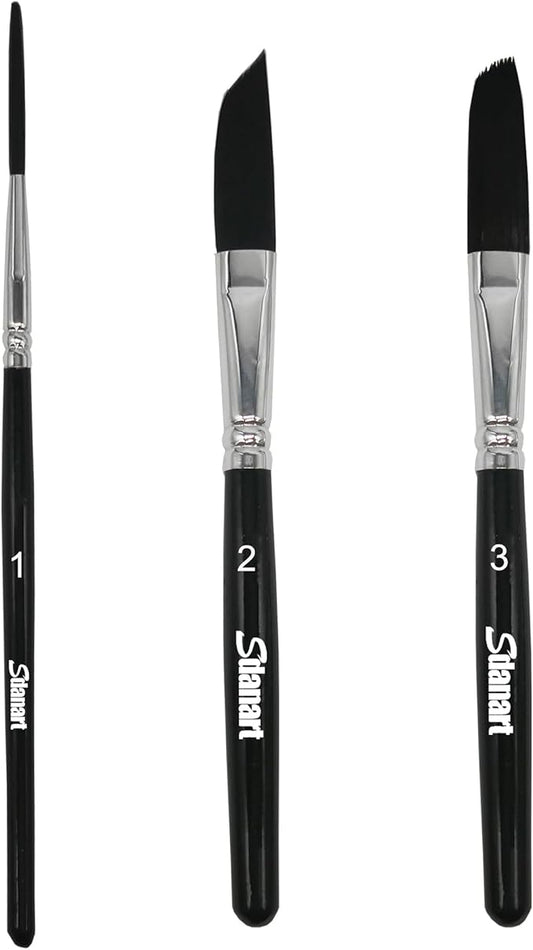 Pinstriping Brush 3 pcs High Performance Striping Brushes,Sdanart Long Liner Brush,Script Liner Brush,Sword Brush, Scroll Brushes, Professional Art Paintbrushes Paint Brushes