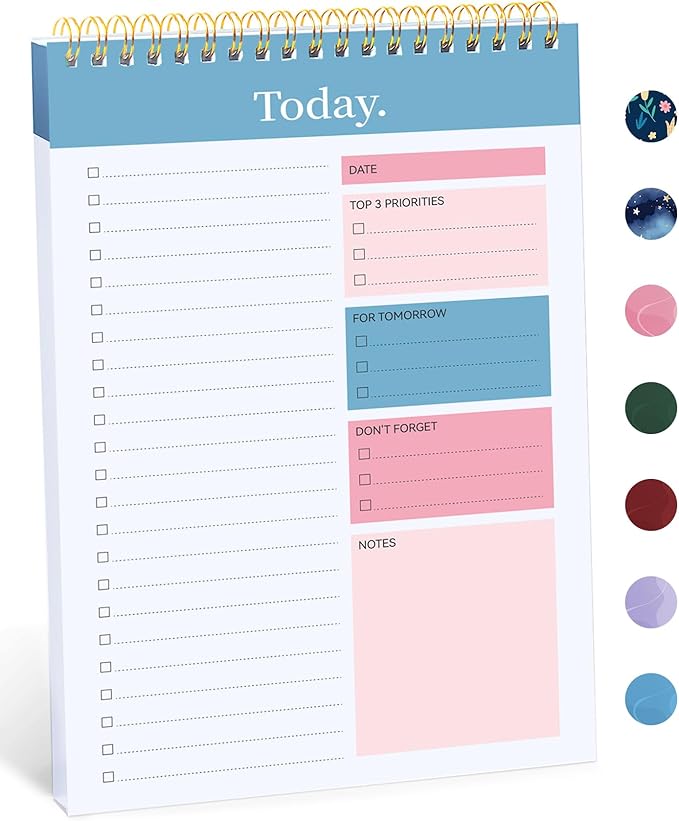 To Do List Pad - To Do List Notebook for Work with 52 Sheets, Undated Daily Planner Perfect for Daily Tasks and Goal Setting, To Do List Notepad Suitable for Office, Home and School-Early Dawn