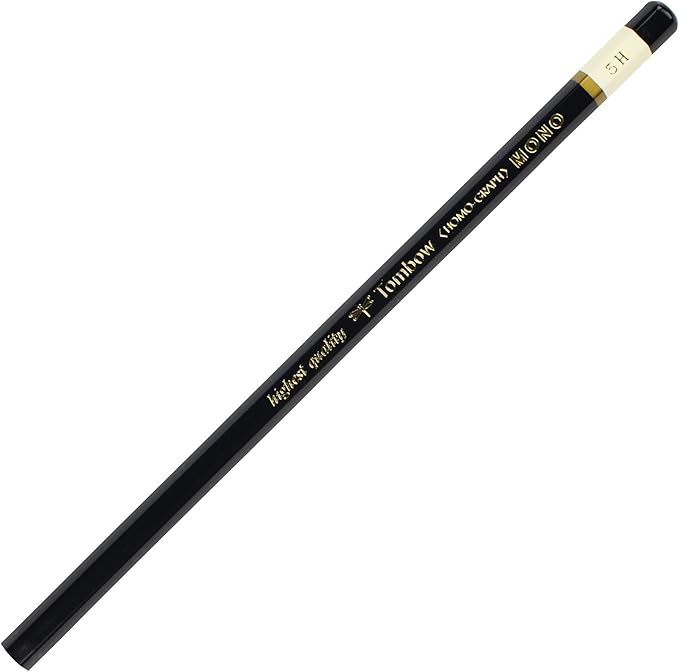 Tombow MONO Drawing Pencil, 5H, Graphite 12-Pack