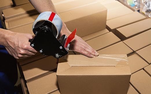Heavy Duty Packing Tape Refill, 1.88 Inch x 60 Yards, 12 Rolls, 3" Core, Packing, Shipping and Mailing, Strong Seal on All Box Types (12 Pack, Clear)