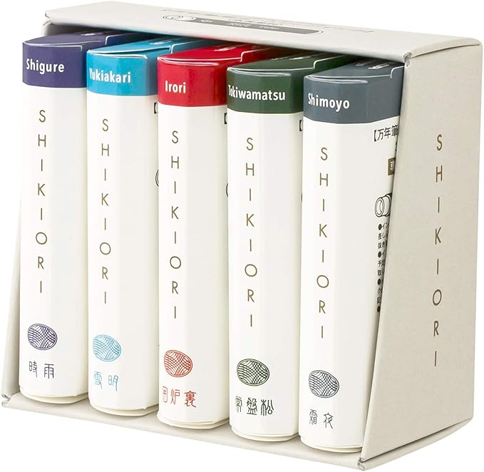 Sailor Fountain Pen, Cartridge Ink, Four Seasons, Set of 5 Colors, Winter, 13-1750-004
