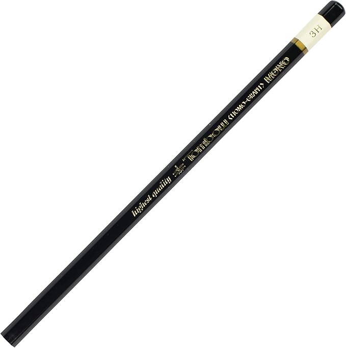 Tombow MONO Drawing Pencil, 3H, Graphite 12-Pack