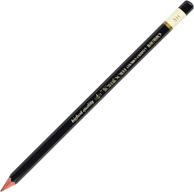 Tombow MONO Drawing Pencil, 3H, Graphite 12-Pack