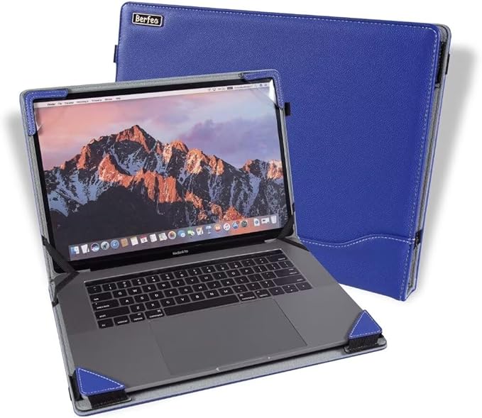 Laptop Case Cover Compatible with Dell Latitude 3550，Latitude 3540，Latitude 3530，Latitude 3520，Latitude 3510 15.6 inch Notebook Sleeve PU Leather Stand Hard Protective